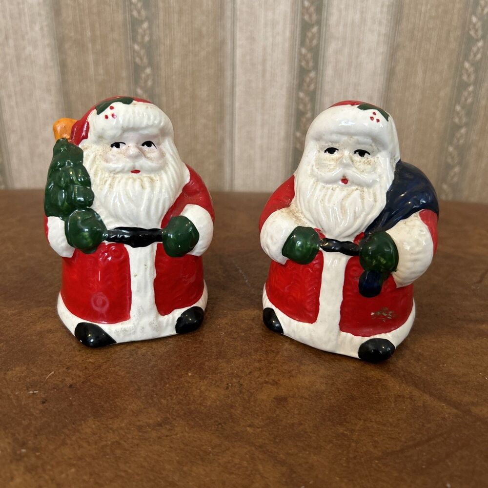 Vintage Hermitage Pottery Santa Claus Salt & Pepper Shakers 1994 Christmas